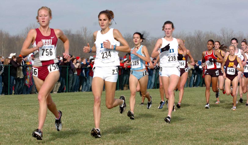 L-R: Paul, Duke's Natasha Roetter, Columbia's Lisa Stublic, and Duke's Laura Stanley.