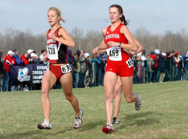 Stanford's Lindsay Flacks and Nebraska's Kayte Tranel.