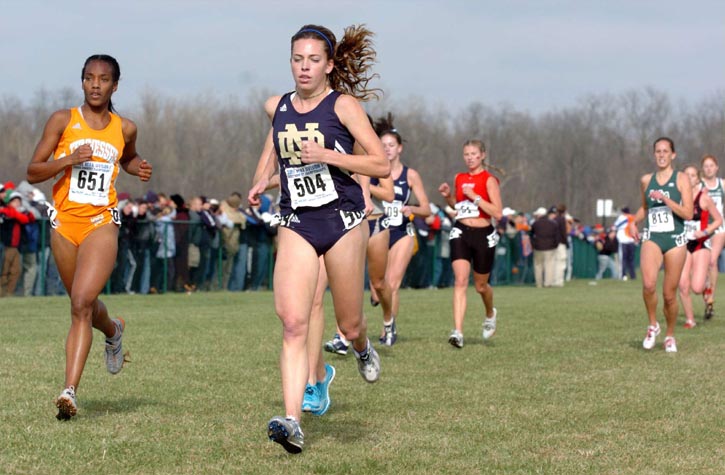 Tennessee's Rolanda Bell and Notre Dame's Katie DeRusso.