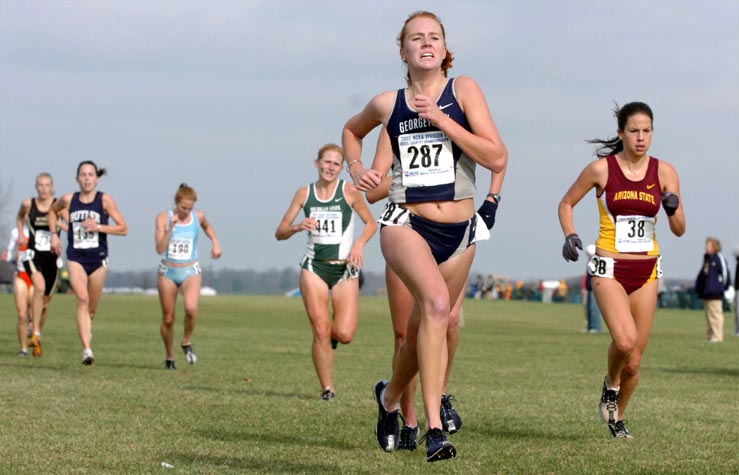 Georgetown's Elizabeth Maloy finished 144th in 21:31.8 and Arizona State's Cassie Rios finished 146th in 21:32.6.