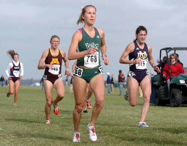 Notre Dame's Elizabeth Webster (191st, 21:57.9), William & Mary's Julie Taylor (190th, 21:57.4), and Minnesota's Jen Hess (192nd, 21:58.0).