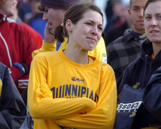 Considering she was an individual qualifier, Quinnipiac's Katie Gwyther had a big group of supporters at the meet.