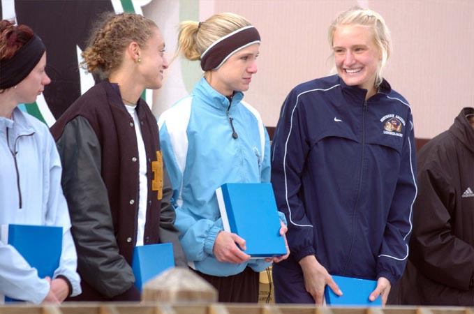 Nilsson smiles at Notre Dame's Madia.