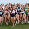 Just before they hit the 1K mark, there was a huge pack up front, led by #317 Lindsey Scherf, with many others right behind.