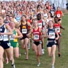 #444 Emily Brown of Minnesota, #795 Katrina Rundhaug of Wisconsin, and #385 Rachel Papin of La Salle.