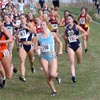 #321 Katie Coppin, #323 Rachel Hernandez, #320 Maggie Carroll, #322 Katie Engel, #412 Shannon Oster, #190 Tenke Zoltani, and #515 Elizabeth Webster (Notre Dame jersey).