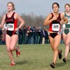 Georgia teammates Rebekah Madebach (left) and Nicole DeMarco lead Michigan State's Emily Adama.