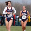 Virginia's Jennifer Dolson leads Butler's Maria Beitel.