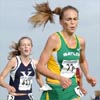 Erin Bedell (40th, 20:34.6) of Baylor was the first true freshman to finish. She was just ahead of last year's first freshman, Lindsay Donaldson of Yale (41st, 20:35.4).