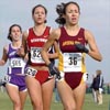 Arizona State's Anna Masinelli (46th, 20:38.7) leads Stanford's Lauren Centrowitz (47th, 20:39.4) and Portland's Ashlee Vincent (50th, 20:40.5).