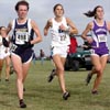 R-L: Vincent, Duke's Natasha Roetter (51st, 20:40.5), and NAU's Nicole Gueldemeister (48th, 20:39.7). Roetter was the second finisher for Duke, and they had a small 2-7 spread, they just needed that group to be closer to their #1 runner.