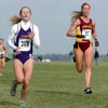 James Madison's Shannon Saunders (96th, 21:06.6) and Arizona State's Rachel Ellison (95th, 21:05.5).