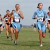 UNC teammates Carol Henry (#474, 186th, 21:55.4) and Katelyn Kaltenbach (#476, 184th, 21:54.7).