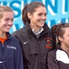 Illinois' Cassie Hunt, Princeton's Cack Ferrell, CU's Liza Pasciuto, and Stanford's Katy Trotter.