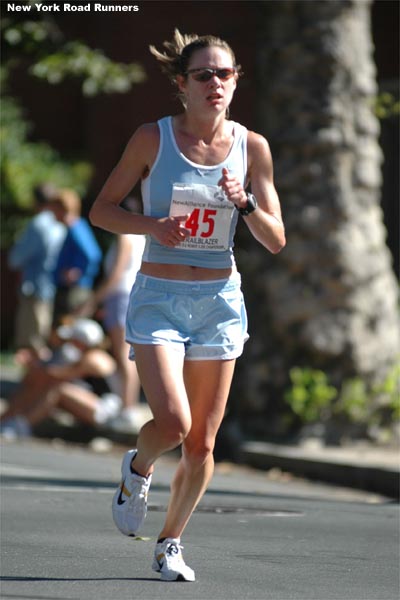 Judy Johnson, 28, of Manlius, New York, finished 13th in 1:15:05.