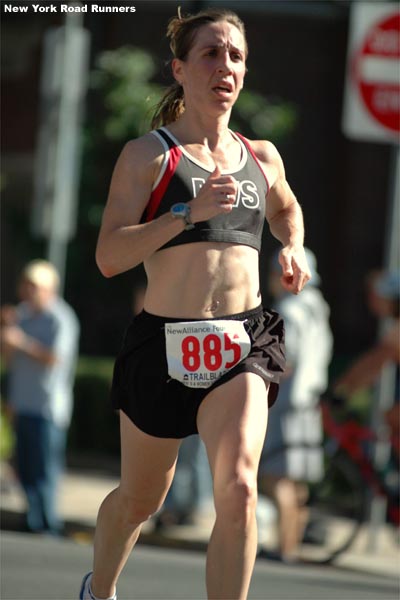 Caroline Kondoleon-Bjun, 31, of Andover, Massachusetts, and the Merrimack Valley Striders finished 19th in 1:16:19.