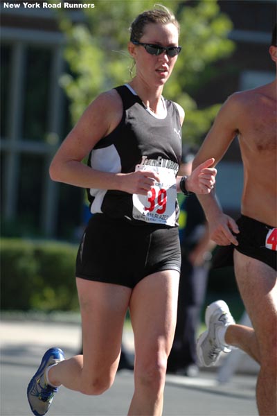 Christina Blackmer, 29, of Beaverton, Oregon, and Team Eugene finished 27th in 1:18:07.