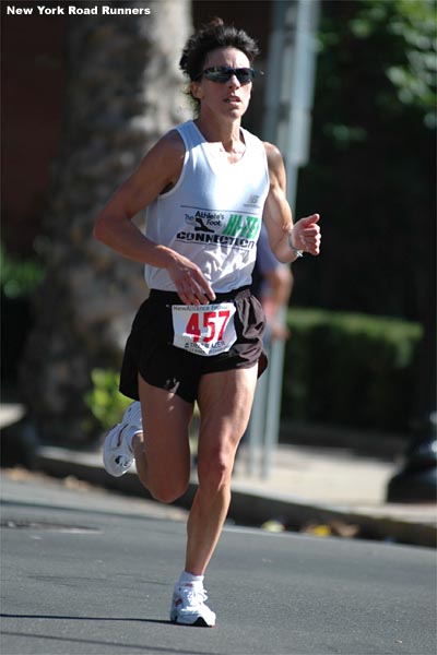 Kerry Arsenault, 40, of Branford, Connecticut, finished third in the 40-44 age group...