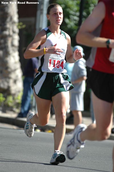 Carolyn Robin, 24, of Cheshire, Connecticut, finished 35th in 1:21:42.