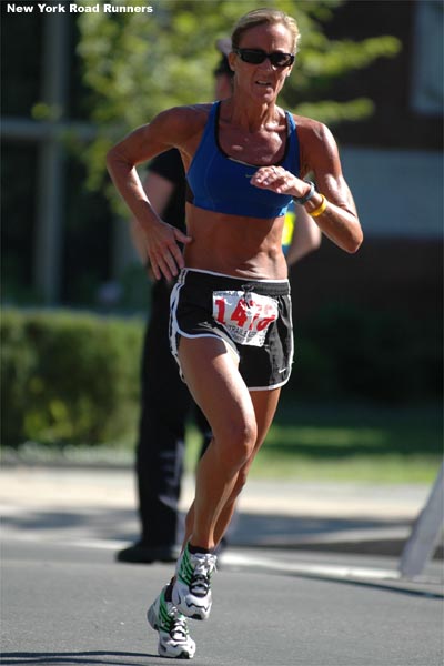 Lynne Schuler, 42, of Charlestown, Massachusetts, finished 45th in 1:26:11.