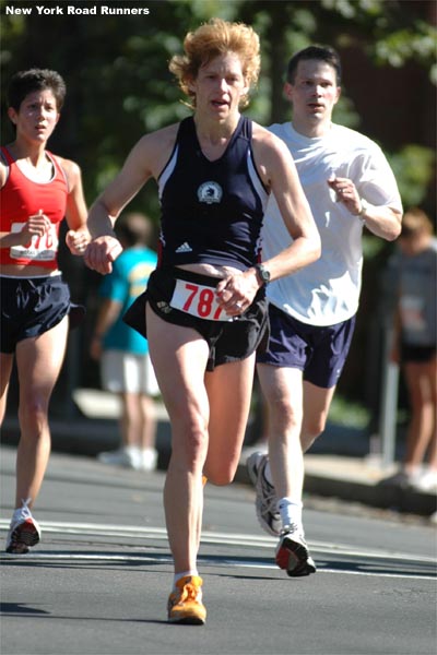 Lynn Mueller, 42, of Lancaster, New Hampshire, finished ninth in her age group...