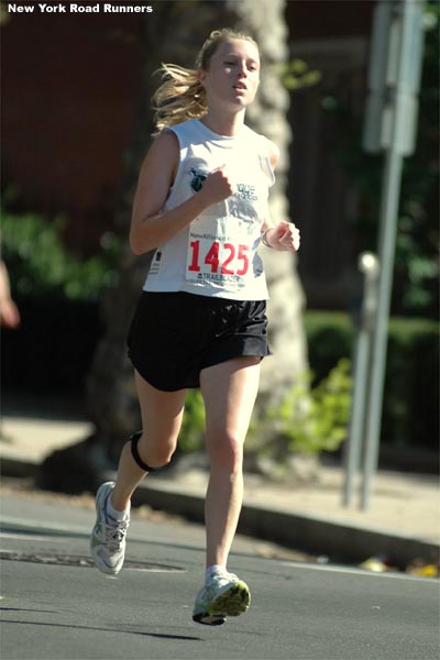 Lisa Cadmus, 25, of New Haven, Connecticut, finished 52nd in 1:27:58 (1:27:36 chip time).