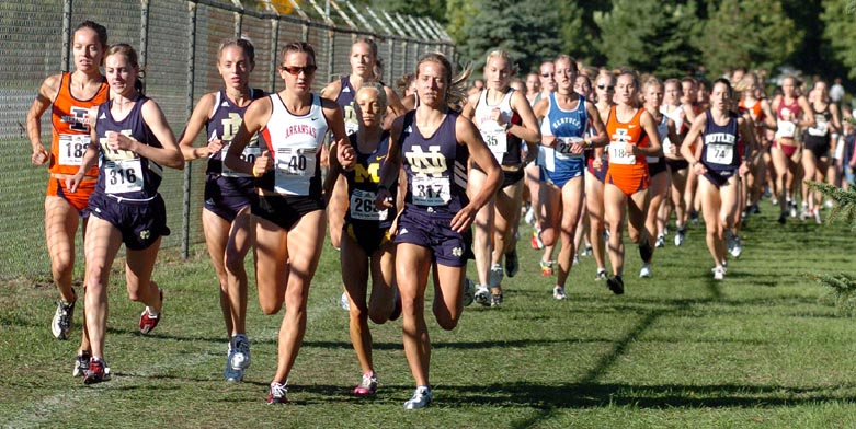 Also near the lead is Michigan's Alyson Kohlmeier (between Kalmer and Kavan).