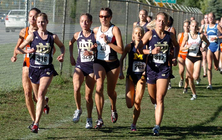 Notre Dame, who had three runners in the lead pack early on, was the highest-ranked team (#3) coming in.