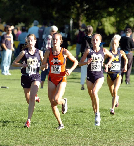 Cassie Hunt leads the Notre Dame duo.