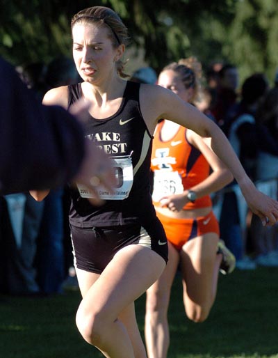 Wake Forest senior Annie Bersagel finished sixth in 17:06.