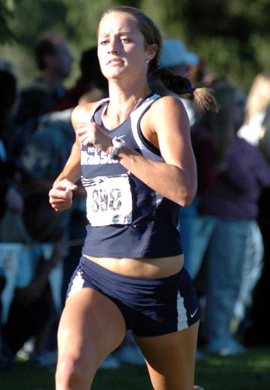 Utah State's Tiffany Strickland finished 19th in 17:32.