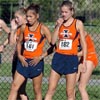 Illinois' Rachel Hernandez (left) with Cassie Hunt.