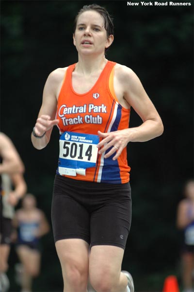 Margaret Schotte of the Central Park Track Club finished 14th in 31:15.