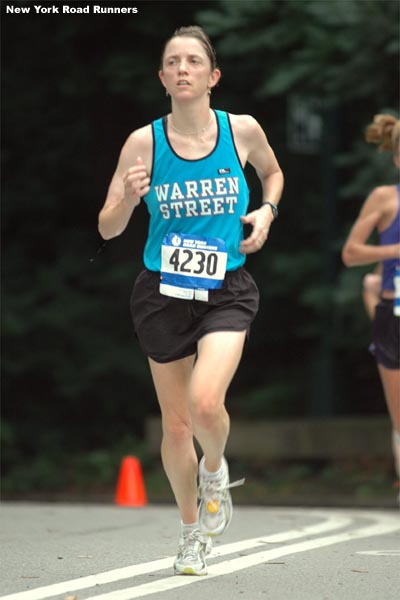 Bea Huste-Petersen, 40, of Warren Street and East Islip, New York, was the second masters finisher.