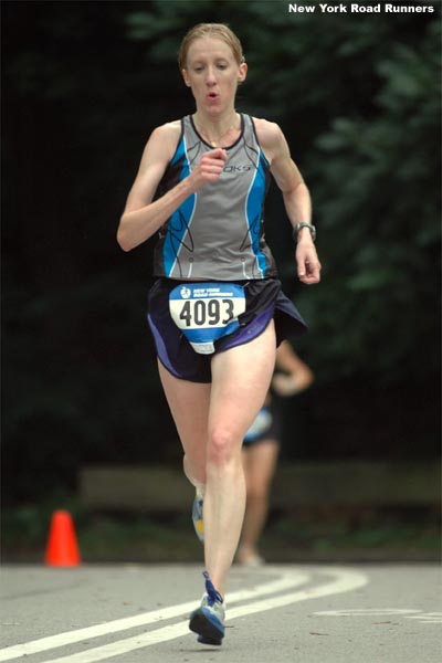 Tara Maguire of Katonah, New York and the Westchester Track Club finished 21st in 31:41.