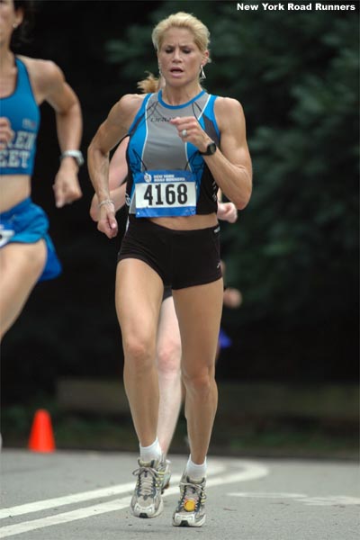 Catherine Stone, 43, finished third in her age group and 26th overall in 32:00.