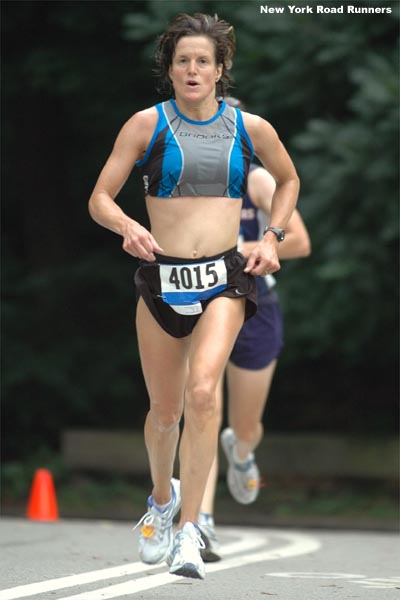 Mary Evans, 46, of the Westchester Track Club finished 36th in 32:31.