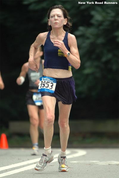 Marie Wickham, 50, won her age group and finished 56th overall in 33:44.