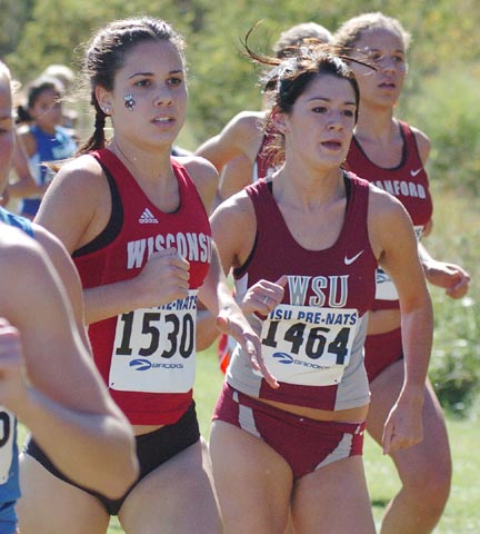 Wisconsin's Christina Fiduccia and Washington State's Meghan Leonard.