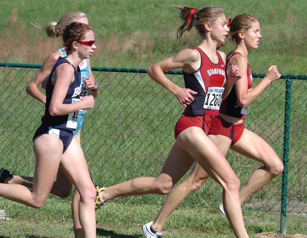 Teresa McWalters and Arianna Lambie lead Caroline Bierbaum and Victoria Mitchell.