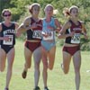 L-R: Victoria Mitchell, Arianna Lambie, Caroline Bierbaum, and Teresa McWalters lead the race.