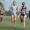 Approaching the finish, Columbia's Caroline Bierbaum and Butler's Victoria Mitchell ran neck and neck.