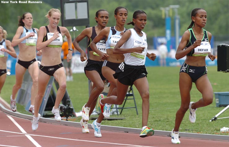 The quartet of Ethiopians followed Flanagan through the 600m mark.