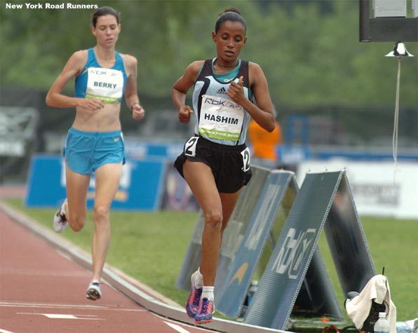 24-year-old Merima Hashim had finished fourth at the Freihofer's Run for Women in Albany, New York...