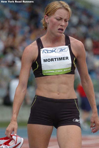 Amy Mortimer catches her breath.