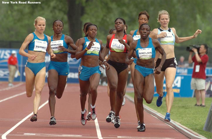 Because she wasn't ahead of the field, her exit from the race seemed to cause a lot of jostling, or it at least happened while...