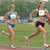 Amy Mortimer leads Sharon Dickie-Thompson and Courtney Babcock.