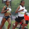 Werknesh Kidane, Meseret Defar, and Mestawot Tadesse ran 2-3-4.