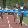 Treniere Clement (far left), who has been on a tear this year, ran another tremendous race to finish second in a PR 1:59.59.