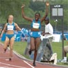 There was a sizeable Jamaican contingent in the stands, and they were thrilled with Kenia Sinclair's win.